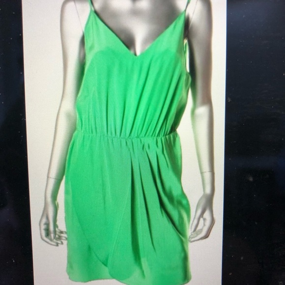 Amanda Uprichard Green Silk Mini Dress - Picture 1 of 4